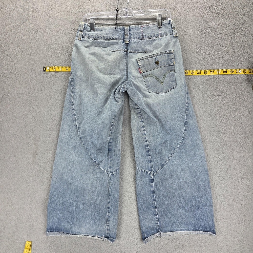 VTG Levis Engineered Jeans Womens Twisted Baggy Wide Leg Y2K Altered Fits 28x25